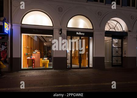 Negozio Mulberry a Copenhagen, Danimarca Foto Stock