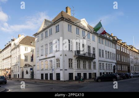 L'ambasciata d'Italia a Copenaghen, Danimarca Foto Stock