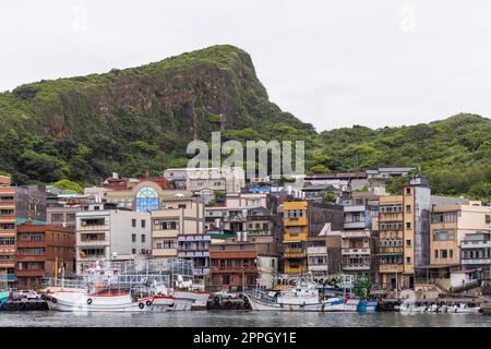 Yehliu porto di pescatori di Taiwan Foto Stock