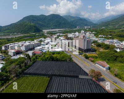 Aeroporto di Taitung Jhihben città in campagna Foto Stock