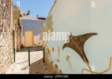 Mosaici di Ile Penotte a Les Sables d Olonne, Francia Foto Stock