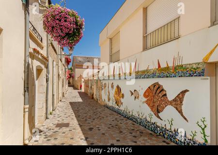 Mosaici di Ile Penotte a Les Sables d Olonne, Francia Foto Stock