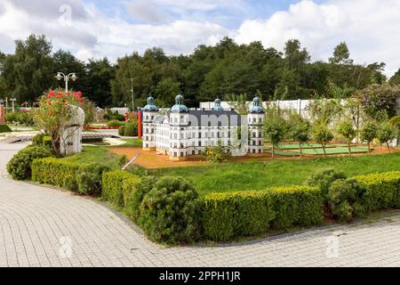 Baltic Park of Miniatures, piccola replica del castello barocco di Skokloster in Svezia, Miedzyzdroje, Polonia Foto Stock