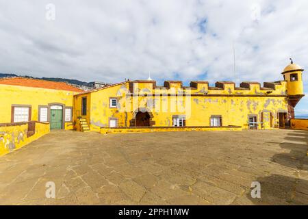 Castello fortificato di Sao Tiago a Funchal, Madeira, Portogallo Foto Stock