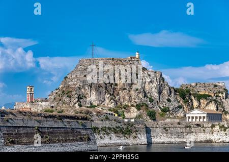 Fortezza veneziana nella città di Corfù, Grecia Foto Stock