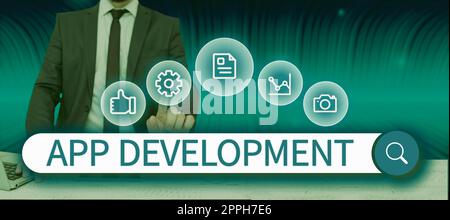 Handwriting Text App DevelopmentServizi di sviluppo per esperienze Web e mobili straordinarie. Business Approach Development Services per esperienze Web e mobili straordinarie Foto Stock