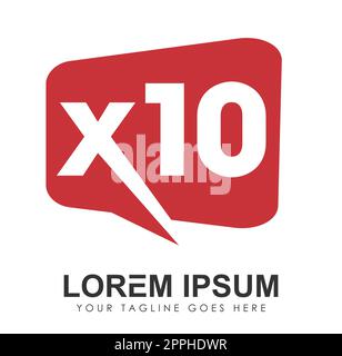 Lettere iniziali del logo monogramma X10 Illustrazione Vettoriale