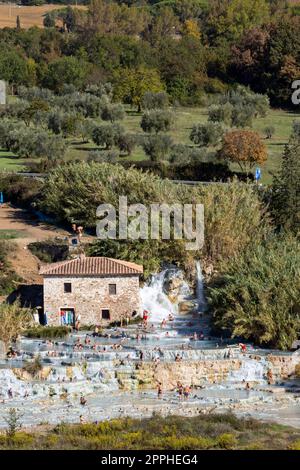 Cascate del Mulino, Saturnia, Toscana, Italia Foto Stock