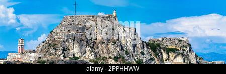 Fortezza veneziana nella città di Corfù, Grecia Foto Stock