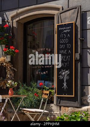 Citazione Flower Shop Foto Stock