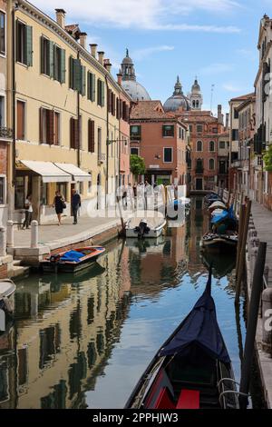 Tranquillo e affascinante quartiere di Dorsoduro a Venezia. Italia Foto Stock