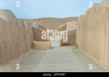 Città sacra di Caral-Supe sito archeologico in Perù Foto Stock