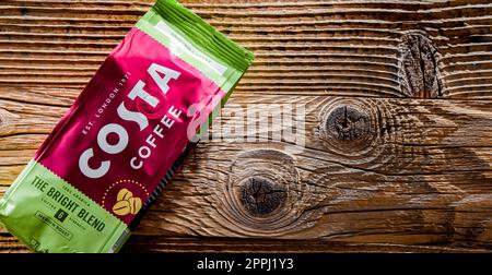 Pacchetti di caffè Costa Foto Stock