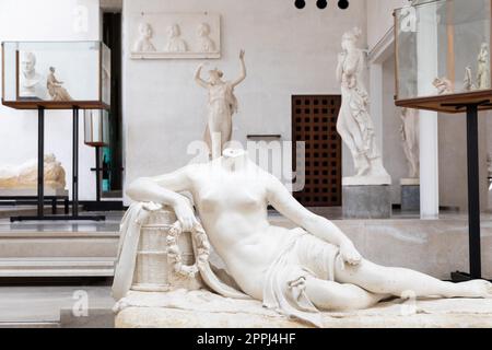 Collezione Antonio Canova. Sculture classiche in marmo bianco, galleria di capolavori Foto Stock
