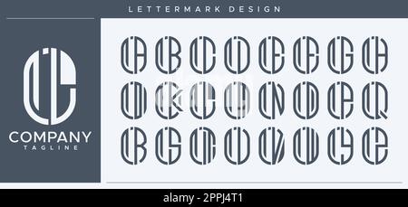 Design astratto con logo L a forma di tubo. Linea moderna capsula LL L lettera logo vettore. Illustrazione Vettoriale