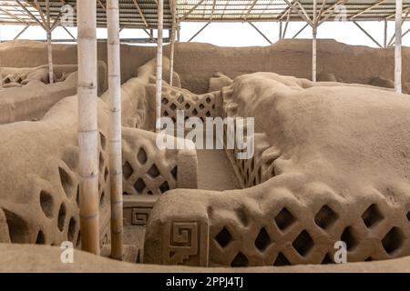 Città sacra di Caral-Supe sito archeologico in Perù Foto Stock