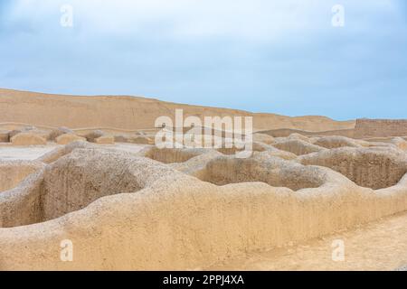 Città sacra di Caral-Supe sito archeologico in Perù Foto Stock