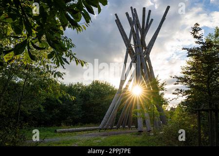 Kyrill Gate, Brilon, Sauerland, Germania Foto Stock