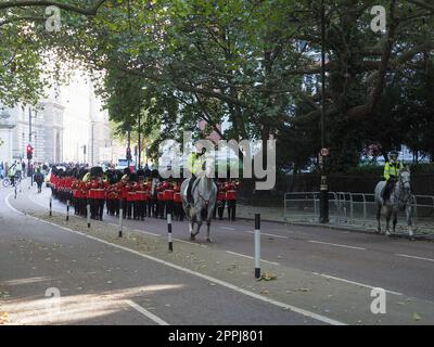 Banda Grenatier Guard a Londra Foto Stock