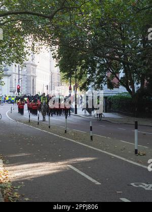 Banda Grenatier Guard a Londra Foto Stock