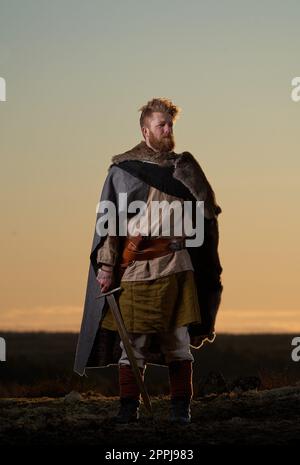 viking al tramonto Foto Stock