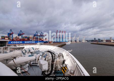 DCP Dettmer Container Packing GmbH & Co. Container dock, Amburgo, Germania. Foto Stock