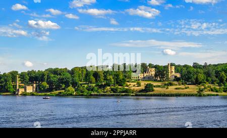 Il Palazzo Babelsberg era la residenza estiva dell'imperatore tedesco Guglielmo I.. Foto Stock