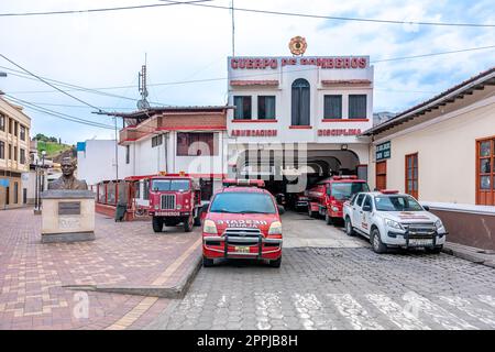 Alausi, Ecuador - 24 settembre 2022: Vigili del fuoco Foto Stock