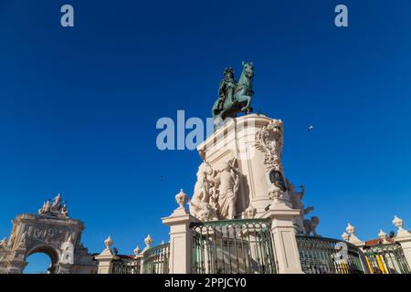 Statua equestre di Giuseppe I. Foto Stock