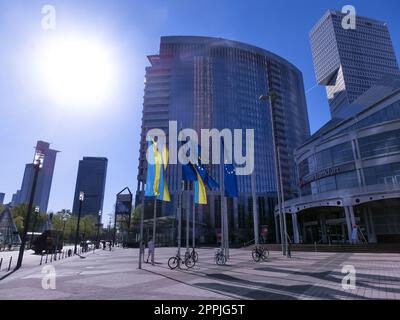 Francoforte sul meno, Germania - 10 maggio 2022: Ingresso alla Fiera di Francoforte - Messe Francoforte è la più grande organizzazione di fiere, congressi ed eventi Foto Stock