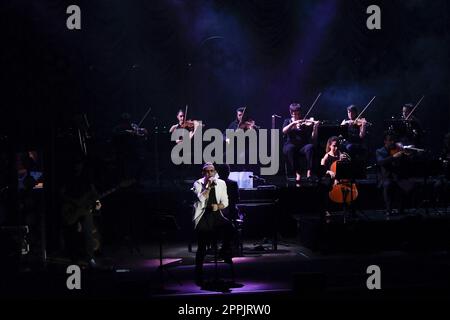 Roma, Italia. 23rd Apr, 2023. La band Moda' si esibisce durante il concerto dal vivo all'Auditorium Parco della Musica di Roma, il 23 aprile 2023 Credit: Independent Photo Agency/Alamy Live News Foto Stock