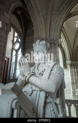 Tomba di re Luigi XVI, nella Basilica di Saint-Denis Foto Stock