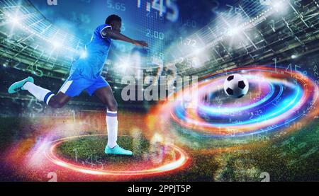 Scommesse online, analisi e statistiche per il gioco di calcio Foto Stock