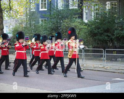 Banda Grenatier Guard a Londra Foto Stock