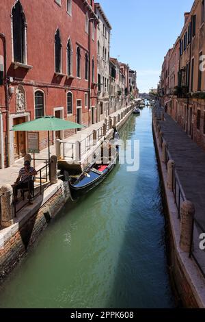 Tranquillo e affascinante quartiere di Dorsoduro a Venezia. Italia Foto Stock