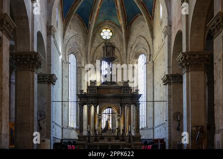 Interno della cattedrale di San Cerbonius a massa Marittima. Italia Foto Stock