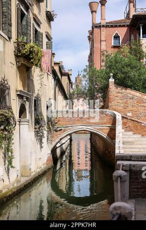 Tranquillo e affascinante quartiere di Dorsoduro a Venezia. Italia Foto Stock