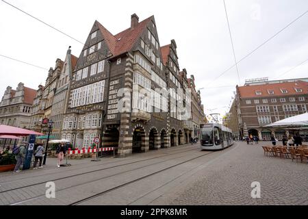 BREMA, GERMANIA - 7 LUGLIO 2022: Piazza del mercato di Brema, Germania Foto Stock