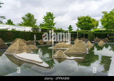 BERLINO - 29 AGOSTO 2022: Parco ricreativo 'Giardini del mondo' - International Garden Cabinets. Thailandia. Foto Stock