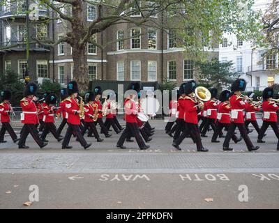 Banda Grenatier Guard a Londra Foto Stock