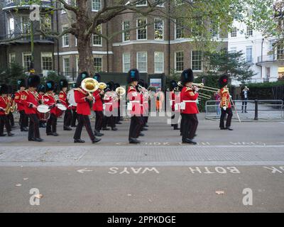 Banda Grenatier Guard a Londra Foto Stock