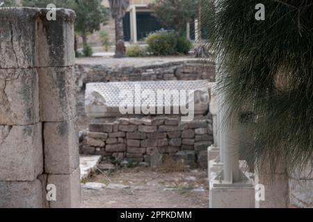 Arch von Hadrian an der Nekropole al-Bass Tire. Weltkulturerbe der UNESCO im Libanon Foto Stock