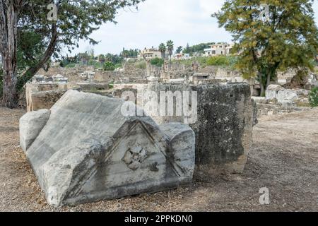 Arch von Hadrian an der Nekropole al-Bass Tire. Weltkulturerbe der UNESCO im Libanon Foto Stock