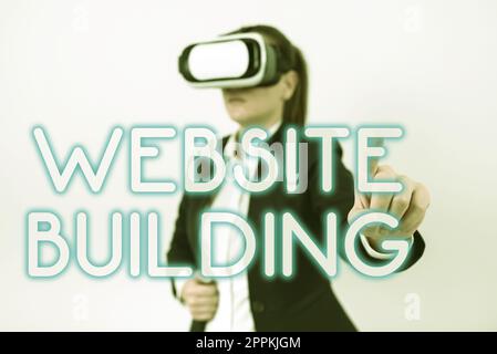 Scrittura visualizzazione testo Website Building. Business concept sito è costruito in base alle esigenze dei clienti Foto Stock