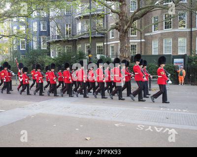 Banda Grenatier Guard a Londra Foto Stock