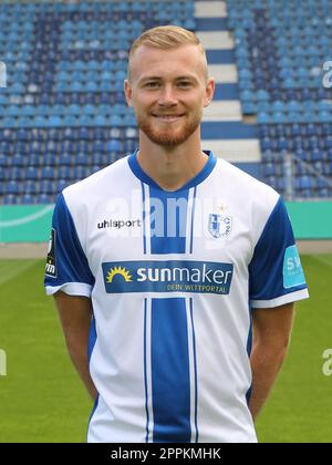 deutscher FuÃŸballer Korbinian Burger 1.FC Magdeburg DFB 3.Liga Saison 2020-21 Foto Stock