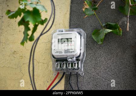 Contatori elettrici intelligenti per la misurazione del consumo di energia Foto Stock