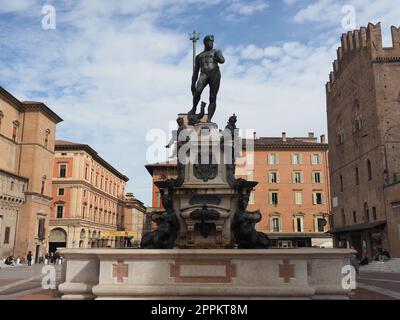 Fontana del Nettuno a Bologna Foto Stock