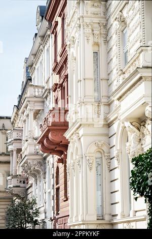 edifici residenziali storici rappresentativi della fine del 19th° secolo nel quartiere nordstadt di colonia Foto Stock