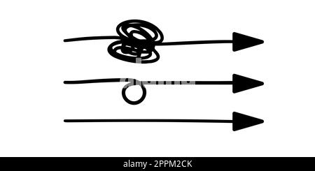 Dal modo più complesso a quello più semplice. Illustrazione vettoriale. Illustrazione Vettoriale